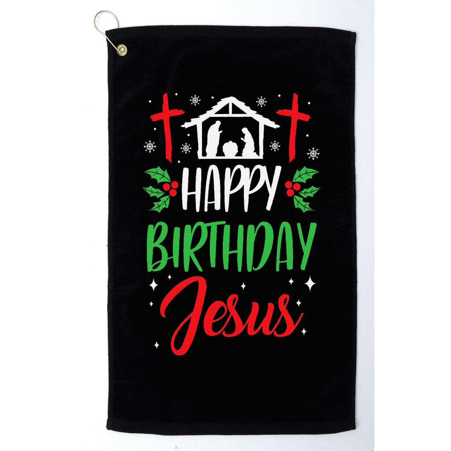 Christmas Day Outfit Happy Birthday Jesus Holiday Golf Towel