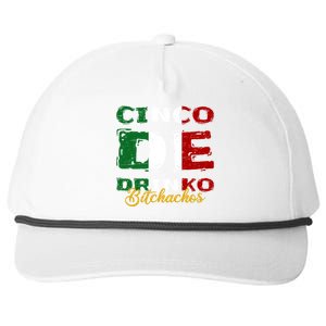 Cinco De O Bitchachos Mexican Fiesta Cinco De Mayo Meaningful Gift Snapback Five-Panel Rope Hat