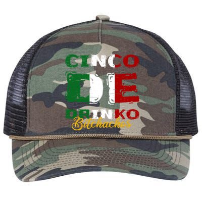 Cinco De O Bitchachos Mexican Fiesta Cinco De Mayo Meaningful Gift Retro Rope Trucker Hat Cap