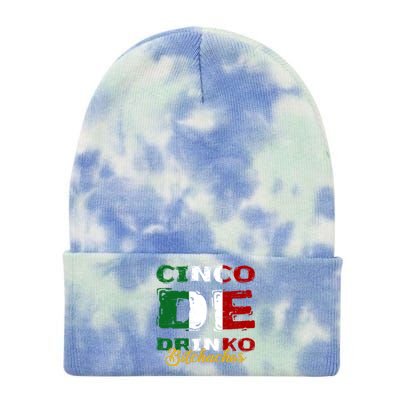 Cinco De O Bitchachos Mexican Fiesta Cinco De Mayo Meaningful Gift Tie Dye 12in Knit Beanie