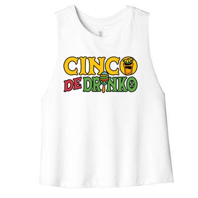 Cinco De O Cinco De Mayo Mexican Gift Women's Racerback Cropped Tank