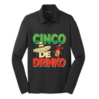 Cinco De O Cinco De Mayo Party Mexiko Gift Silk Touch Performance Long Sleeve Polo