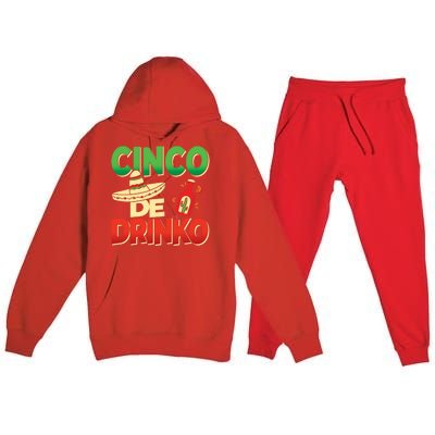 Cinco De O Cinco De Mayo Party Mexiko Gift Premium Hooded Sweatsuit Set