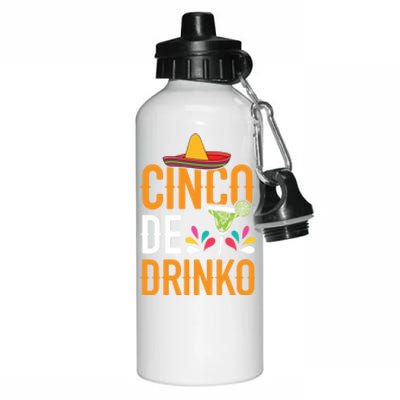 Cinco De O Design For Mexico Lovers Mexican Fiesta Gift Aluminum Water Bottle