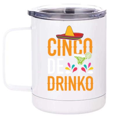 Cinco De O Design For Mexico Lovers Mexican Fiesta Gift 12 oz Stainless Steel Tumbler Cup