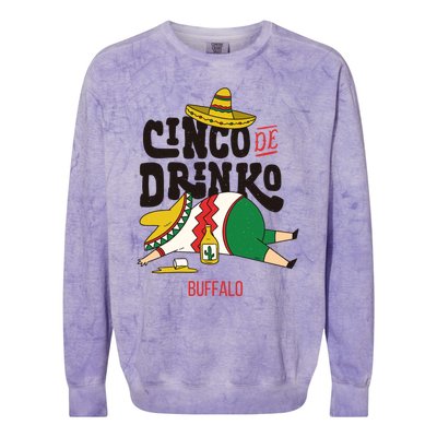 Cinco De O Fiesta On Cinco De Mayo In Buffalo Gift Colorblast Crewneck Sweatshirt