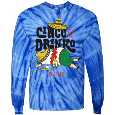 Cinco De O Fiesta On Cinco De Mayo In Buffalo Gift Tie-Dye Long Sleeve Shirt