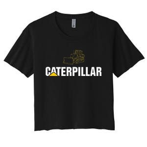 Cat Dozer Operator Driver Fan Caterpillar Bulldozer Women's Crop Top Tee