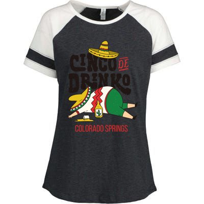 Cinco De O Fiesta On Cinco De Mayo In Colorado Springs Gift Enza Ladies Jersey Colorblock Tee