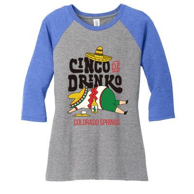 Cinco De O Fiesta On Cinco De Mayo In Colorado Springs Gift Women's Tri-Blend 3/4-Sleeve Raglan Shirt