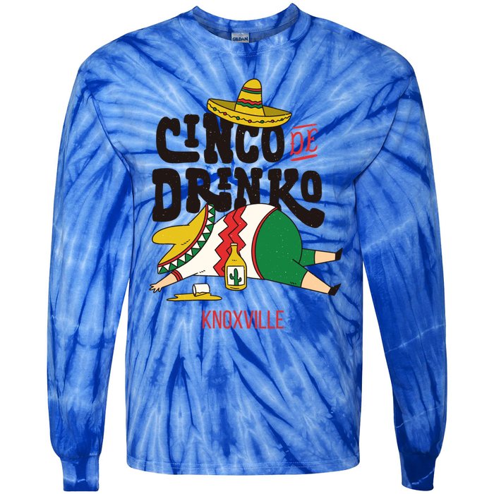 Cinco De O Fiesta On Cinco De Mayo In Knoxville Gift Tie-Dye Long Sleeve Shirt