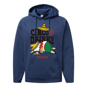 Cinco De O Fiesta On Cinco De Mayo In Knoxville Gift Performance Fleece Hoodie