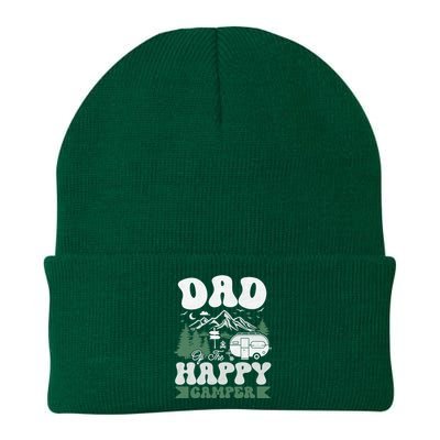 Cute Dad Of The Happy Camper Camping Trip Gift Knit Cap Winter Beanie