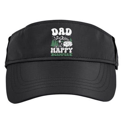 Cute Dad Of The Happy Camper Camping Trip Gift Adult Drive Performance Visor