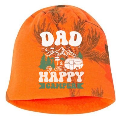 Cute Dad Of The Happy Camper Camping Trip Gift Kati - Camo Knit Beanie