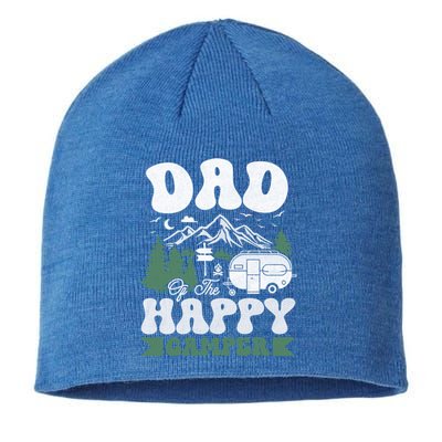 Cute Dad Of The Happy Camper Camping Trip Gift Sustainable Beanie