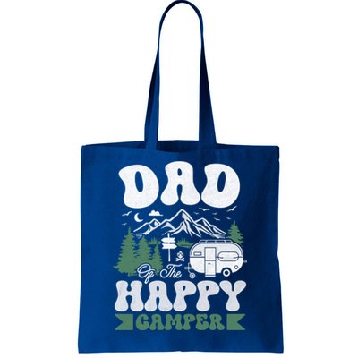 Cute Dad Of The Happy Camper Camping Trip Gift Tote Bag