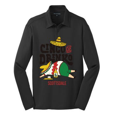 Cinco De O Fiesta On Cinco De Mayo In Scottsdale Cute Gift Silk Touch Performance Long Sleeve Polo