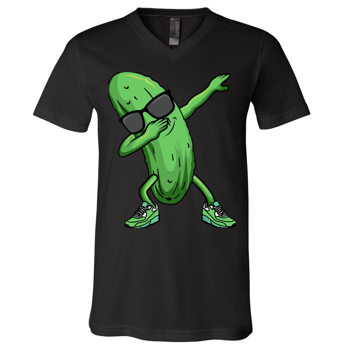 Cucumber Dabbing Pickle Dancing Lover V-Neck T-Shirt