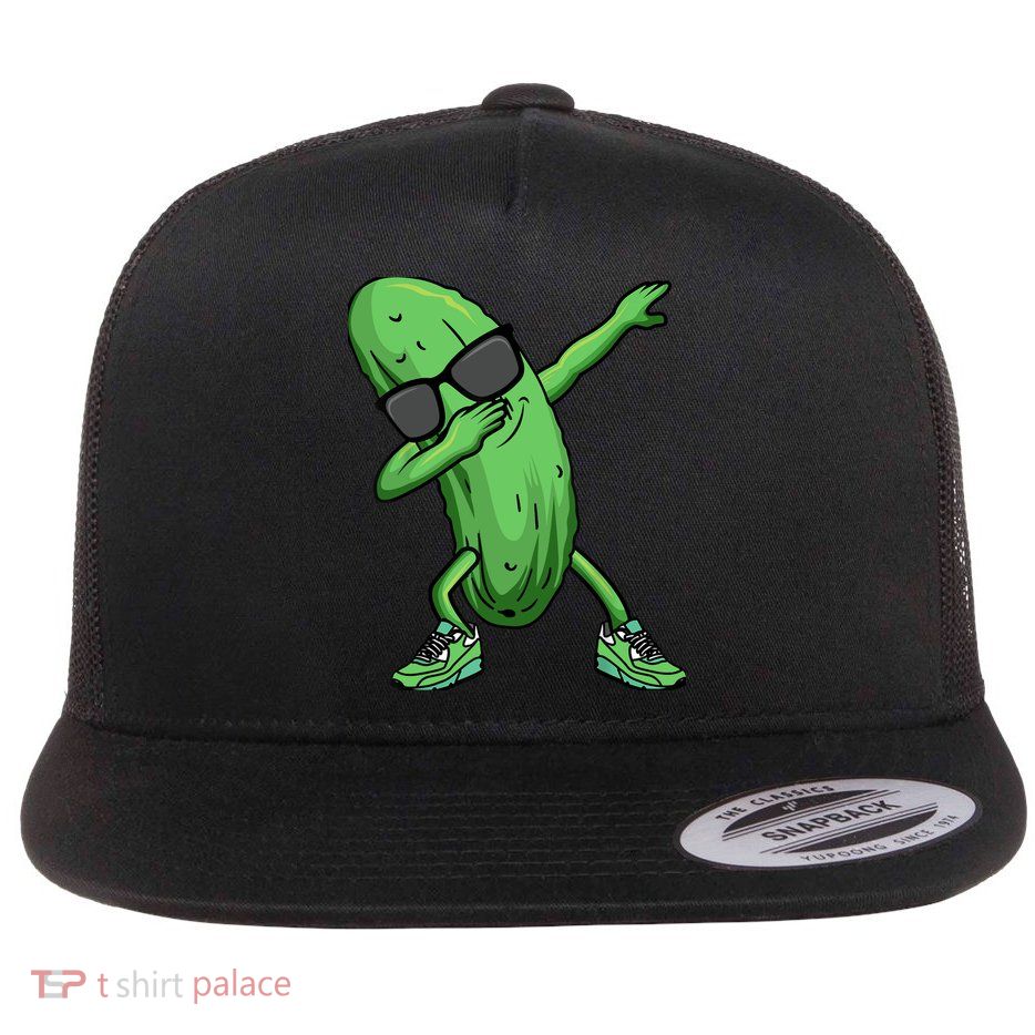 Cucumber Dabbing Pickle Dancing Lover Flatbill Hat