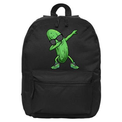 Cucumber Dabbing Pickle Dancing Lover 16 in Basic Backpack