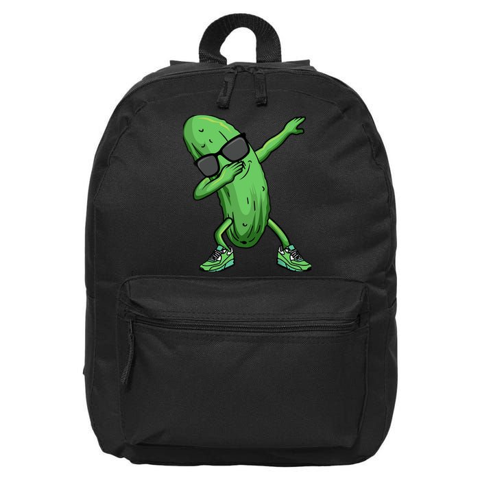 Cucumber Dabbing Pickle Dancing Lover 16 in Basic Backpack