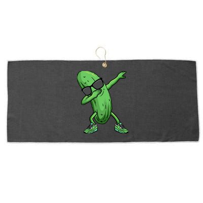 Cucumber Dabbing Pickle Dancing Lover Large Microfiber Waffle Golf Towel
