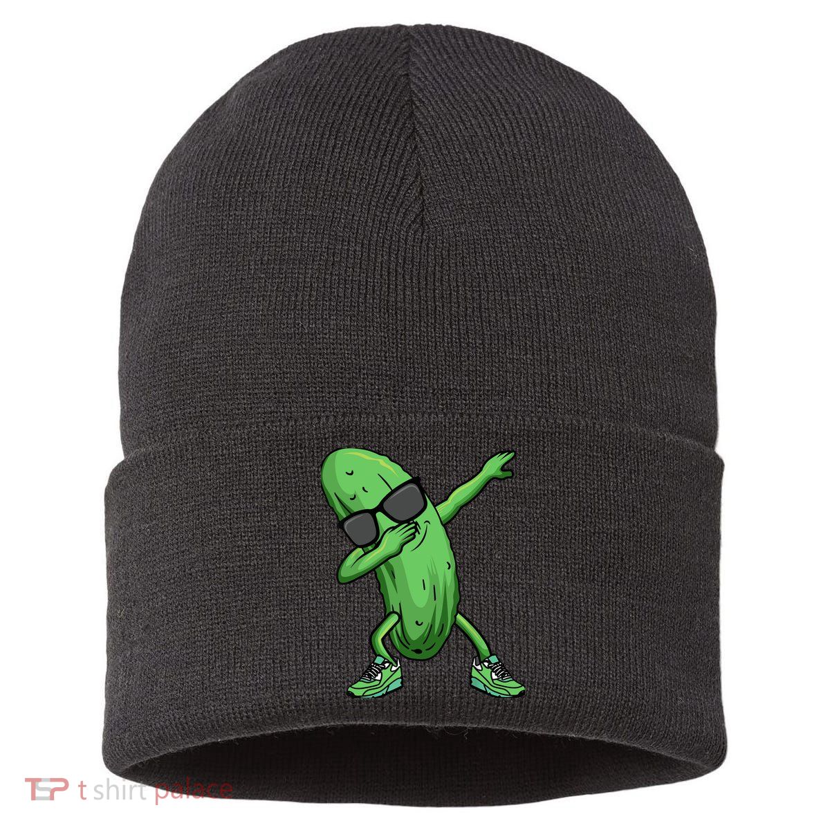 Cucumber Dabbing Pickle Dancing Lover Sustainable Knit Beanie