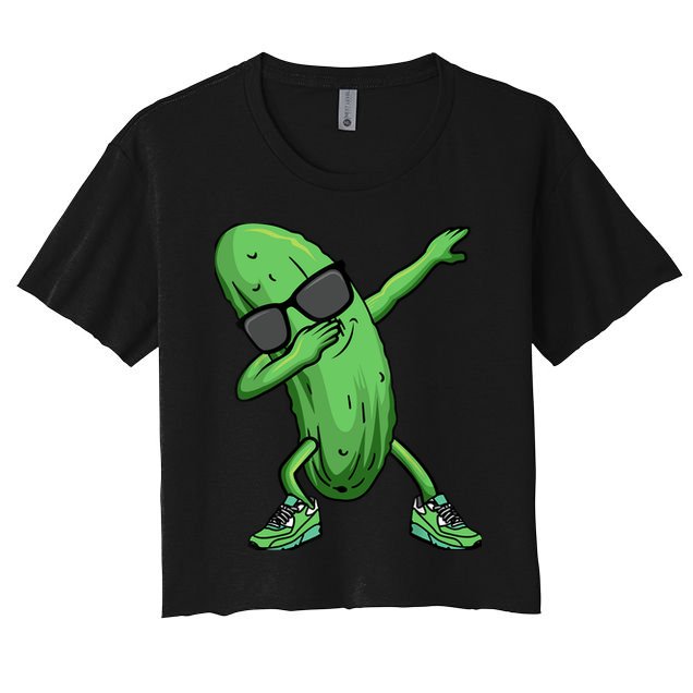 Cucumber Dabbing Pickle Dancing Lover Crop Top