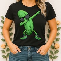 Cucumber Dabbing Pickle Dancing Lover Womens T-Shirt