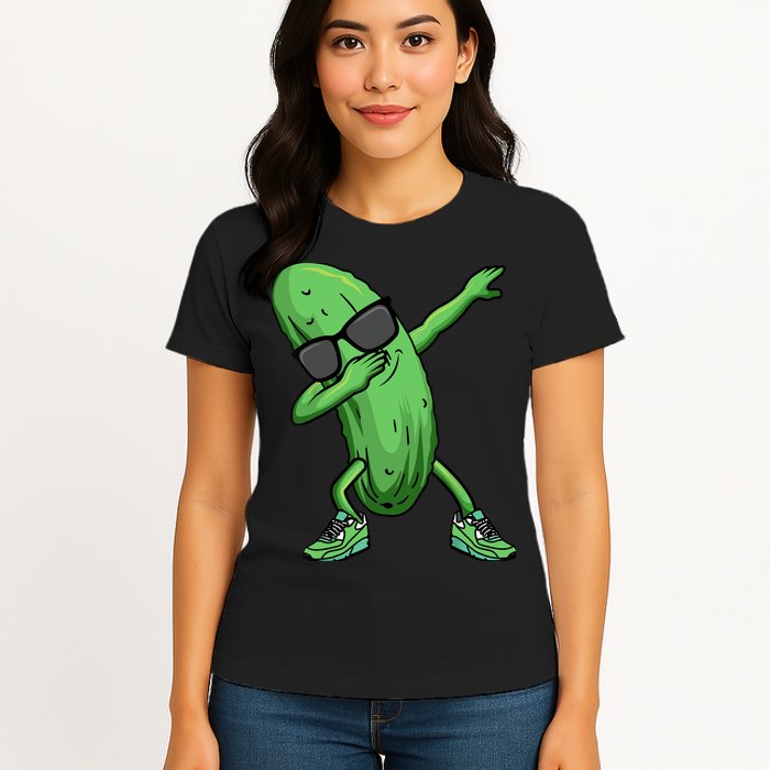 Cucumber Dabbing Pickle Dancing Lover Womens T-Shirt