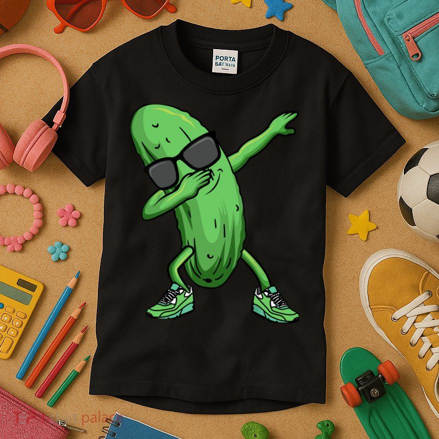 Cucumber Dabbing Pickle Dancing Lover Kids T-Shirt