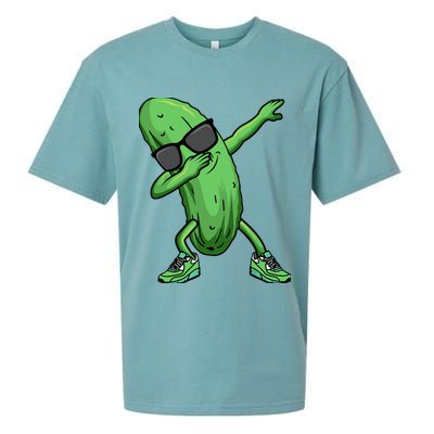 Cucumber Dabbing Pickle Dancing Lover Sueded Cloud Jersey T-Shirt