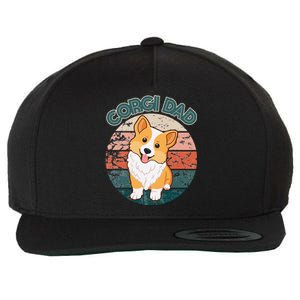 Corgi Dad Pembroke Welsh Corgi Dog Lovers Owner Doggy Doggo Wool Snapback Cap