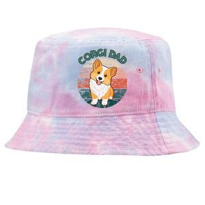 Corgi Dad Pembroke Welsh Corgi Dog Lovers Owner Doggy Doggo Tie-Dyed Bucket Hat