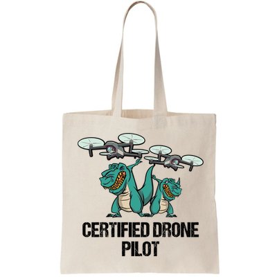 Certified Drone Pilot Trex Dinosaur Fathers Funny Gift Bag