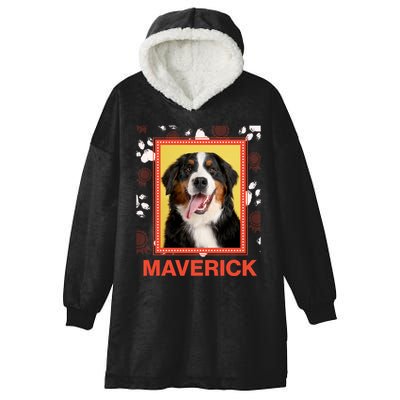 Custom Dog Pet Personalize Picture Photo Name Hooded Wearable Blanket