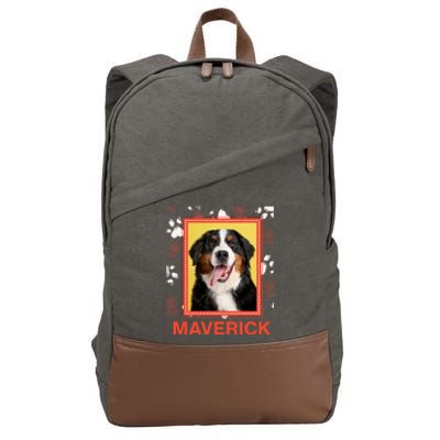 Custom Dog Pet Personalize Picture Photo Name Cotton Canvas Backpack