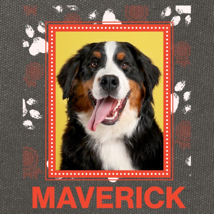 Custom Dog Pet Personalize Picture Photo Name Cotton Canvas Backpack