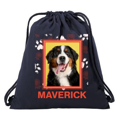 Custom Dog Pet Personalize Picture Photo Name Drawstring Bag