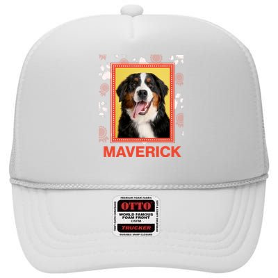 Custom Dog Pet Personalize Picture Photo Name High Crown Mesh Back Trucker Hat