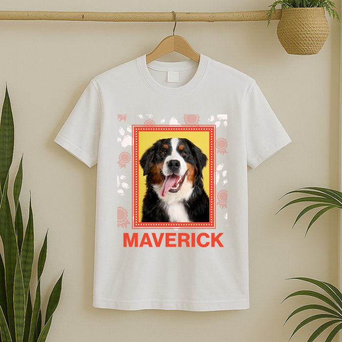 Custom Dog Pet Personalize Picture Photo Name T-Shirt