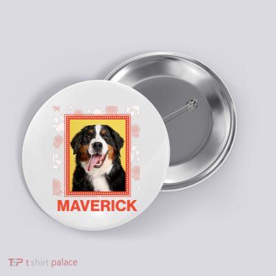 Custom Dog Pet Personalize Picture Photo Name Button