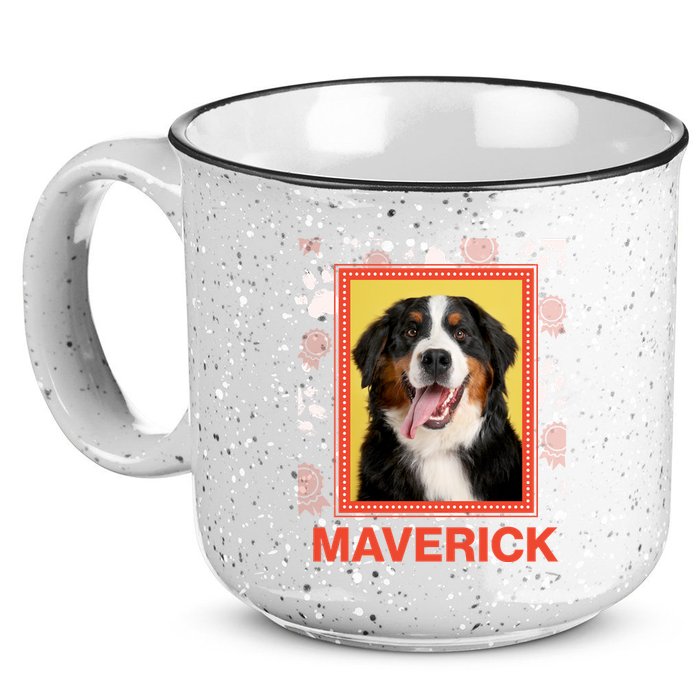 Custom Dog Pet Personalize Picture Photo Name 15oz Campfire Ceramic Mug