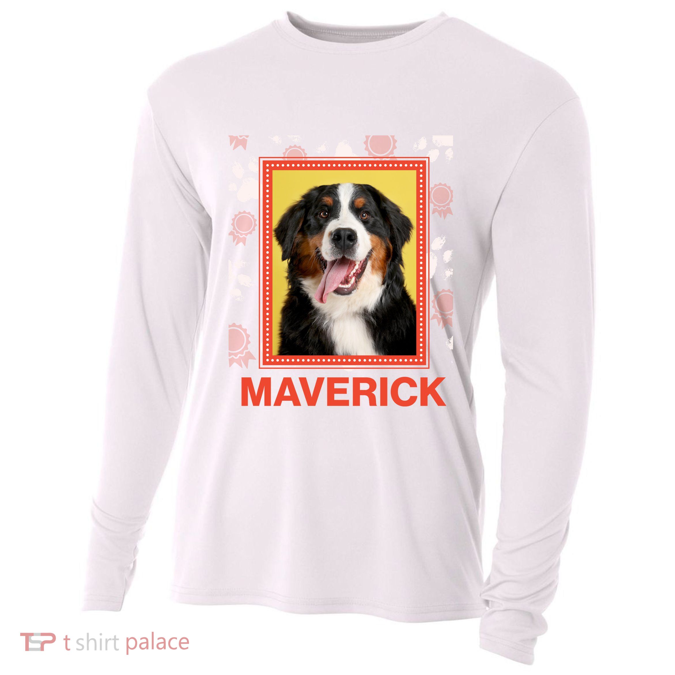 Custom Dog Pet Personalize Picture Photo Name Cooling Performance Long Sleeve Crew