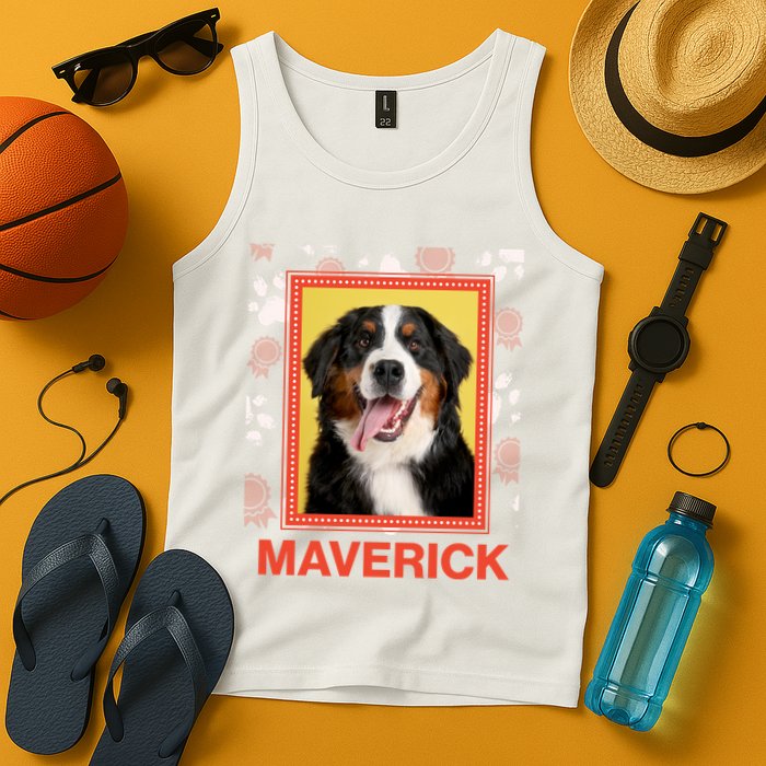 Custom Dog Pet Personalize Picture Photo Name Tank Top