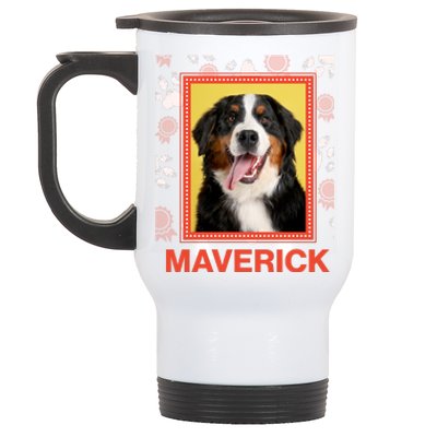 Custom Dog Pet Personalize Picture Photo Name Stainless Steel Travel Mug