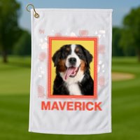 Custom Dog Pet Personalize Picture Photo Name Golf Towel