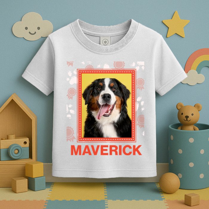 Custom Dog Pet Personalize Picture Photo Name Toddler T-Shirt