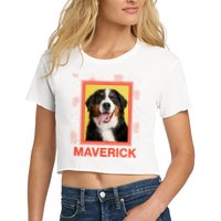 Custom Dog Pet Personalize Picture Photo Name Crop Top